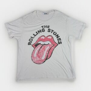 Anthropologie LETLUV Rolling Stones Bandana Graphic T Shirt Women Sz S Festival